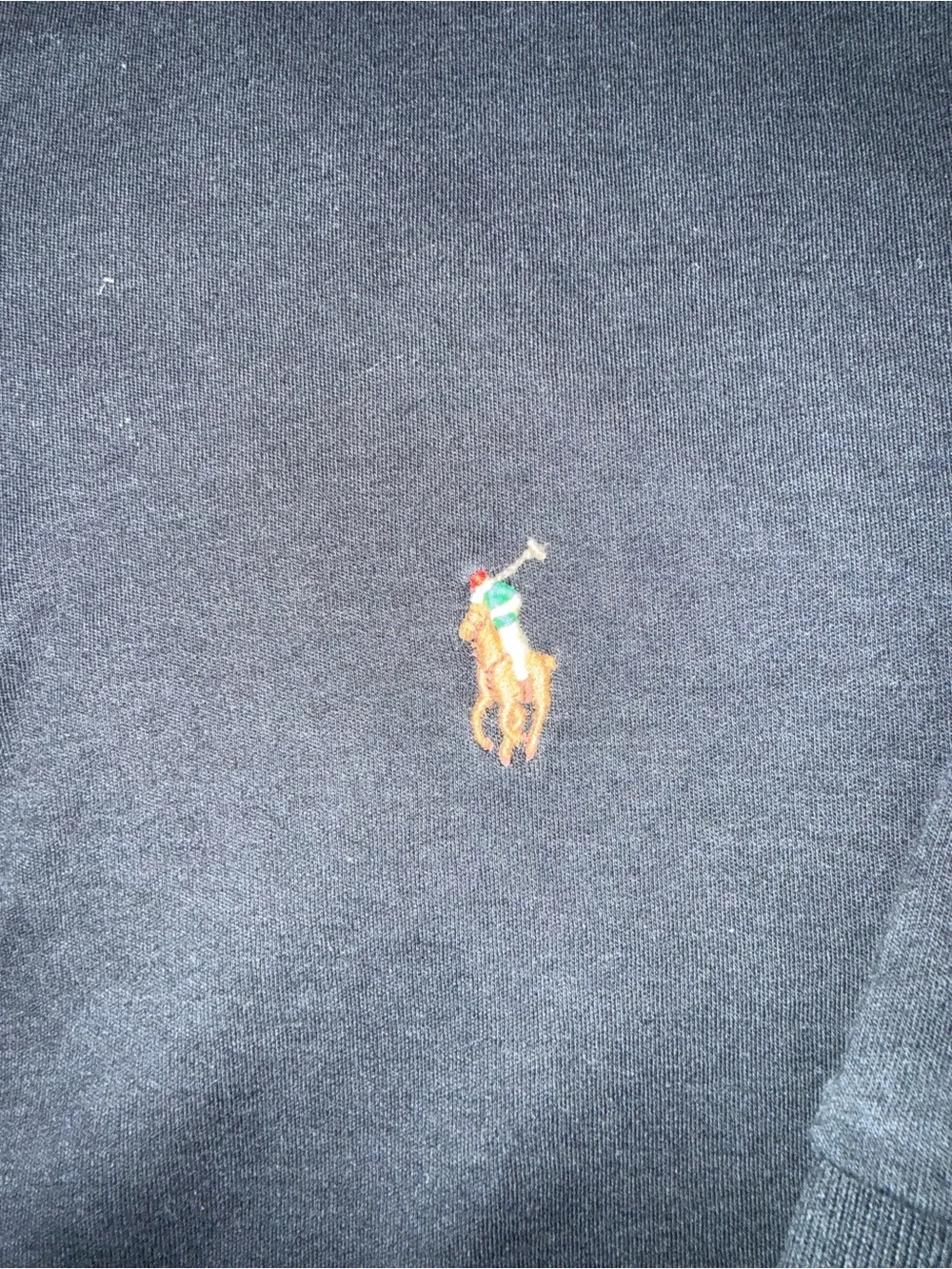 Ralph Lauren Men's Black Polo with Gold Pony Embroidery